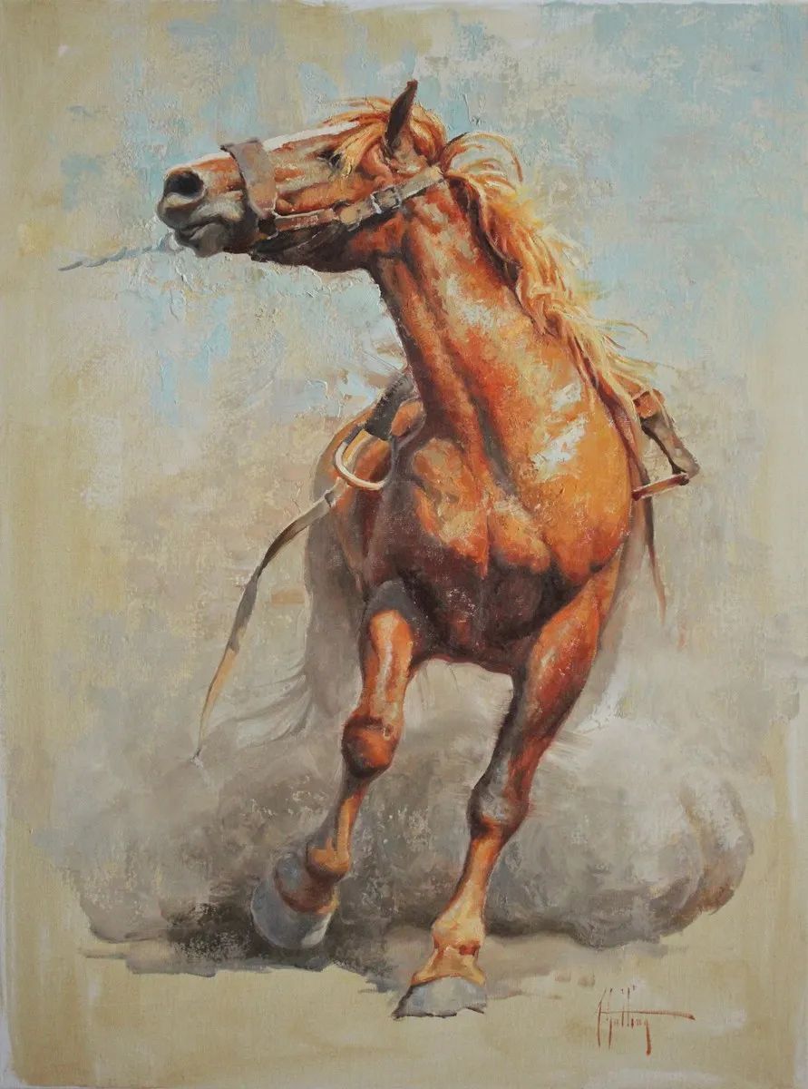 画家|美国90后美女画家,画马堪称一绝!