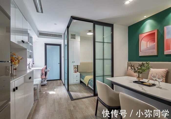 厨房|26平超小单身公寓爆改,一室一厅,超强收纳能力