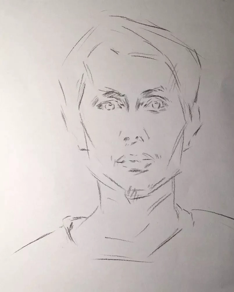 教程&素描教程|教你画一个长发沧桑男青年