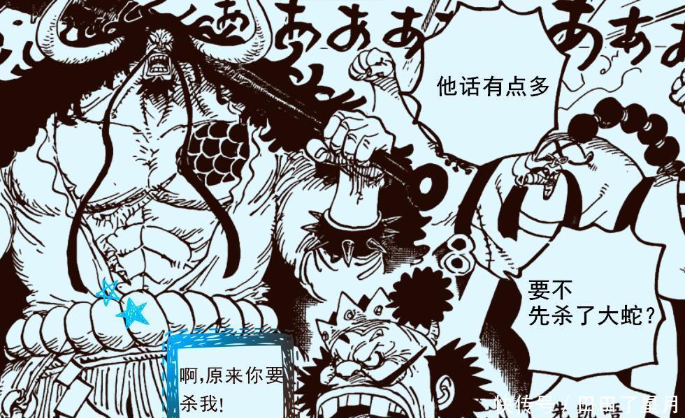 无情|海贼王985话情报无情!凯多杀了大蛇,与大妈联盟是为了天王!