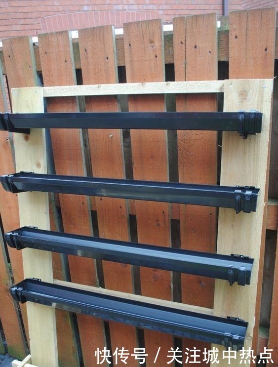 不在院子地上种菜,墙上面积这么大,上下3层种蔬菜再合适不过了!