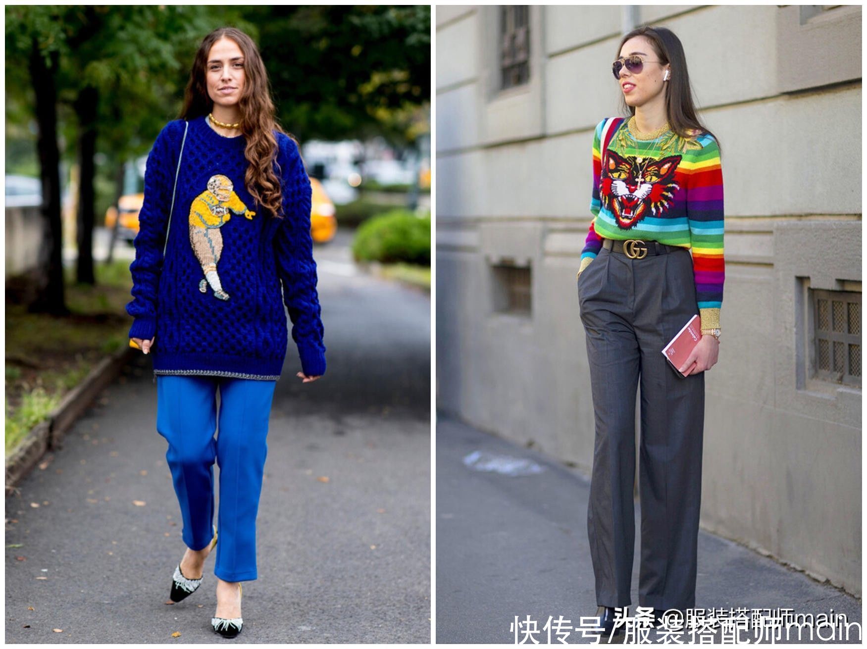 买了卡通毛衣却不会穿？这6种搭法请收好，上班日常都适合