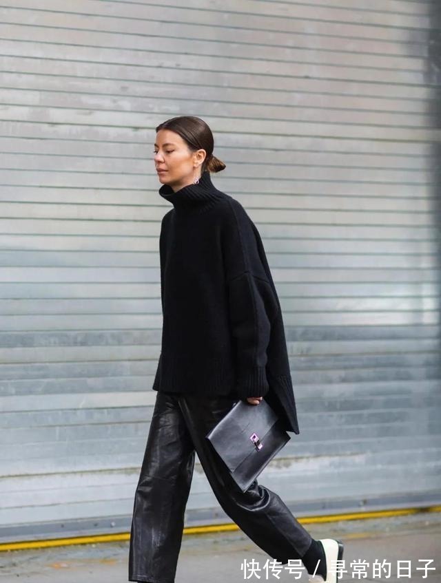 高领毛衣 秋冬最经典穿搭高领毛衣+阔腿裤,遮肉显瘦,穿三五年不过时!