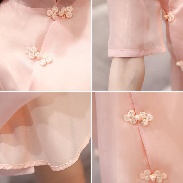 刺绣|仙气十足的改良旗袍裙,才是塑造淡雅女神的必备单品