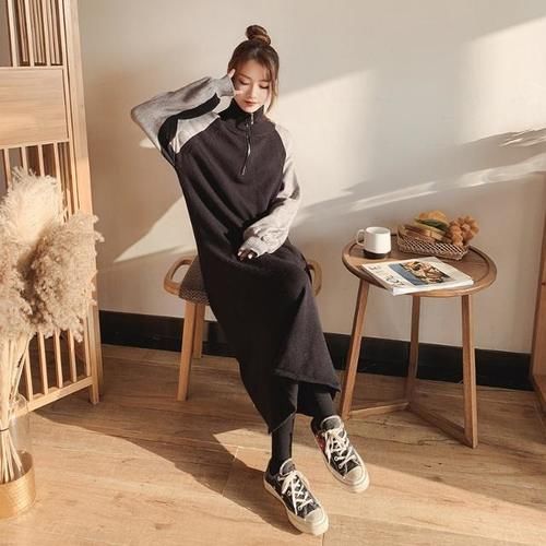 休闲范毛衣裙，这样穿既时尚减龄，又显高显瘦！