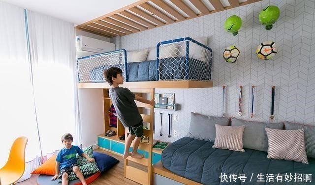 王伟忠|一儿一女只有一间儿童房怎么住简单！中间装个隐形门，互不打扰！