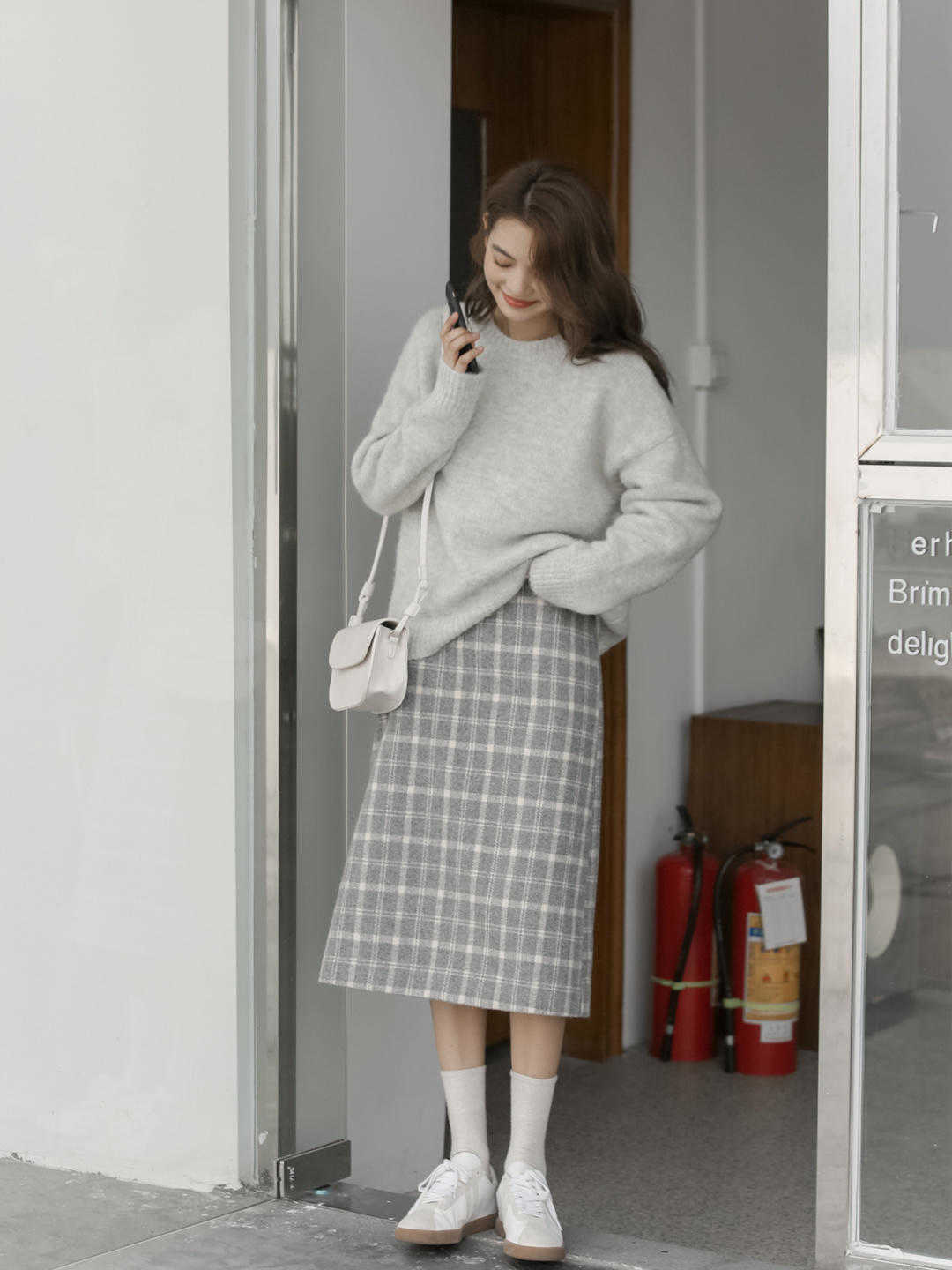 深色系|冬天一定要码住毛呢半裙!温婉优雅又能修饰身材,上身效果贼美