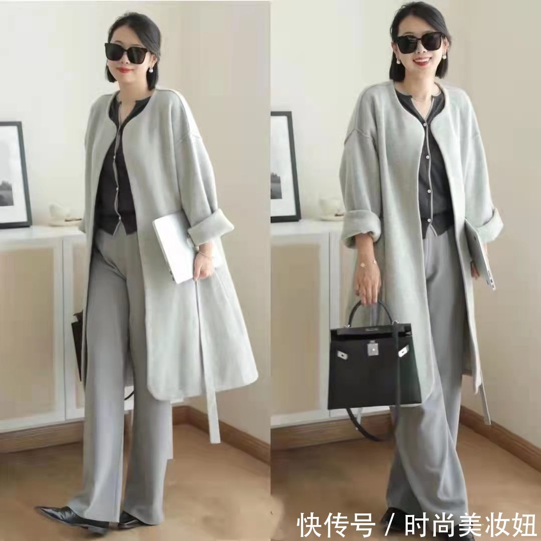 浅色|40岁微胖女人穿衣越简单越好,提升气质还高级,120斤也很时髦