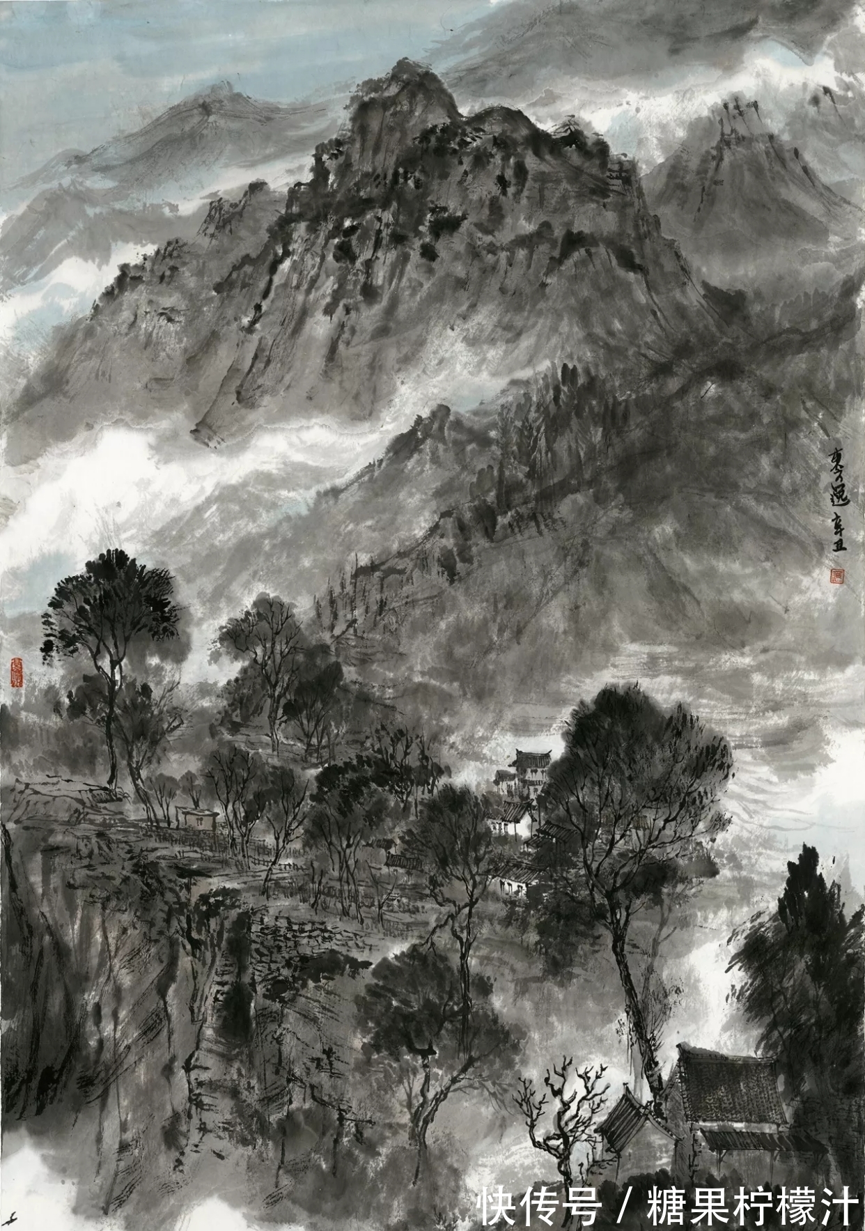 何杰$国画新锐|他的山水画笔力骄劲,墨色浓重,恰如岭南热烈的天气