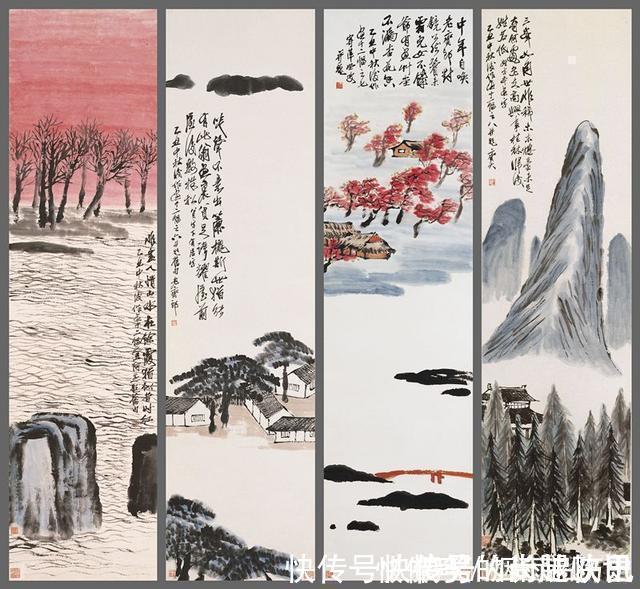 山水十二条屏#齐白石画了一只“蝉”,被张大千嘲笑“画错”,如今卖出8亿元