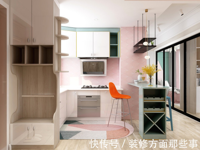 装饰|84平现代风三居室客厅粉色为主，有着少女心的装饰很清新