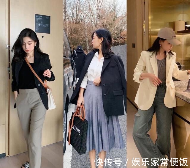 西装 穿西装不要只会配西装裤学这位博主的“高级”穿搭，优雅又干练！