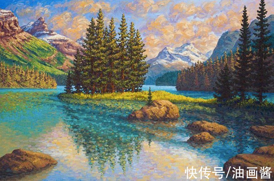 亚麻布&他自称是现代的印象派，看到这些风景画，确实很上头