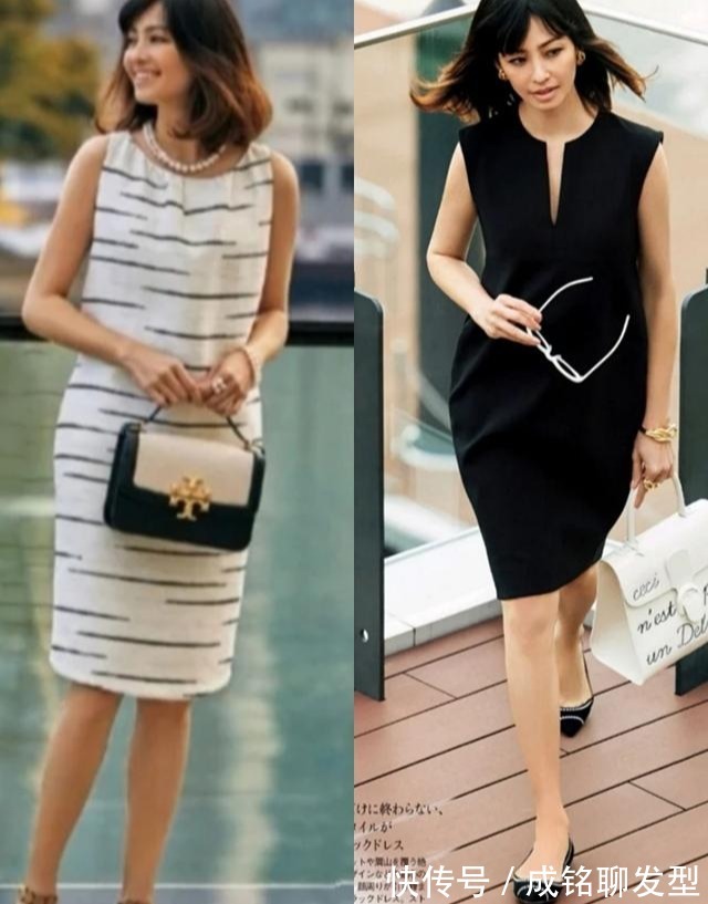 裙装|中年女人的优雅穿搭,日本模特的精致搭配,时髦减龄又有高级感