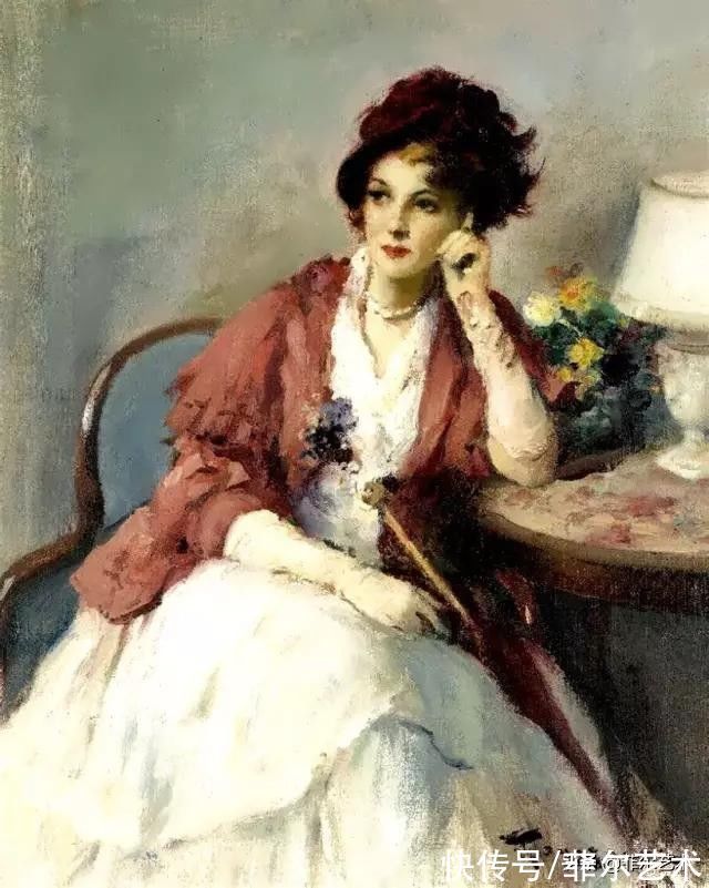 弗尔南·图森特$和谐色调,高雅绝伦~法国画家弗尔南·图森特女性人物油画赏析