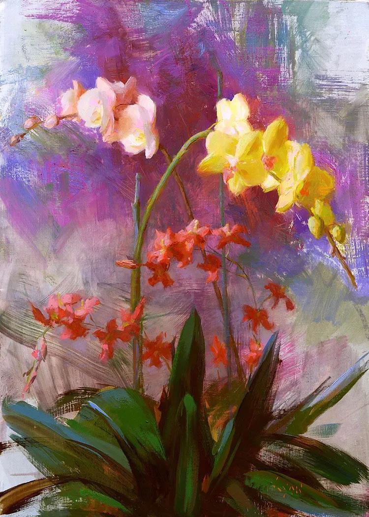 油画作品|好久没见过这么准的造型了,她的用色也超扎实!