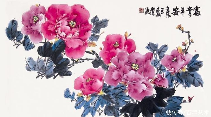 小写意|唯有牡丹真国色!小写意牡丹画150幅,美醉了