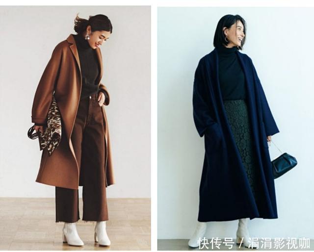 深色大衣不显老诀窍,用配饰和内搭,40+岁也能穿出柔和高级感
