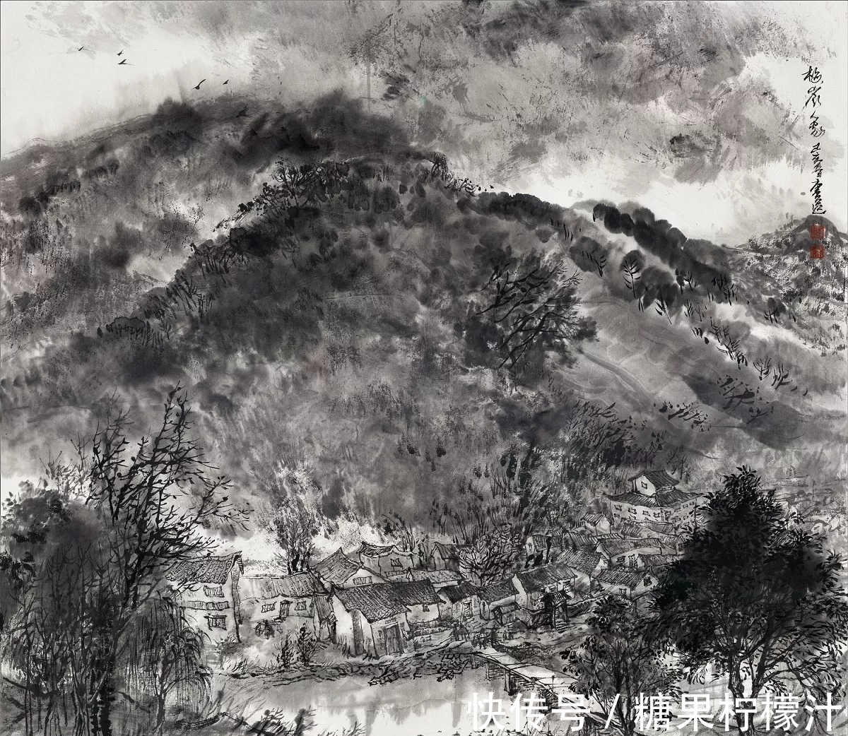 何杰$国画新锐|他的山水画笔力骄劲,墨色浓重,恰如岭南热烈的天气