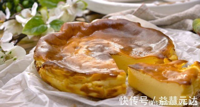 面糊|巴斯克蛋糕，入口即化流心爆浆甜点，世界最简单的乳酪蛋糕