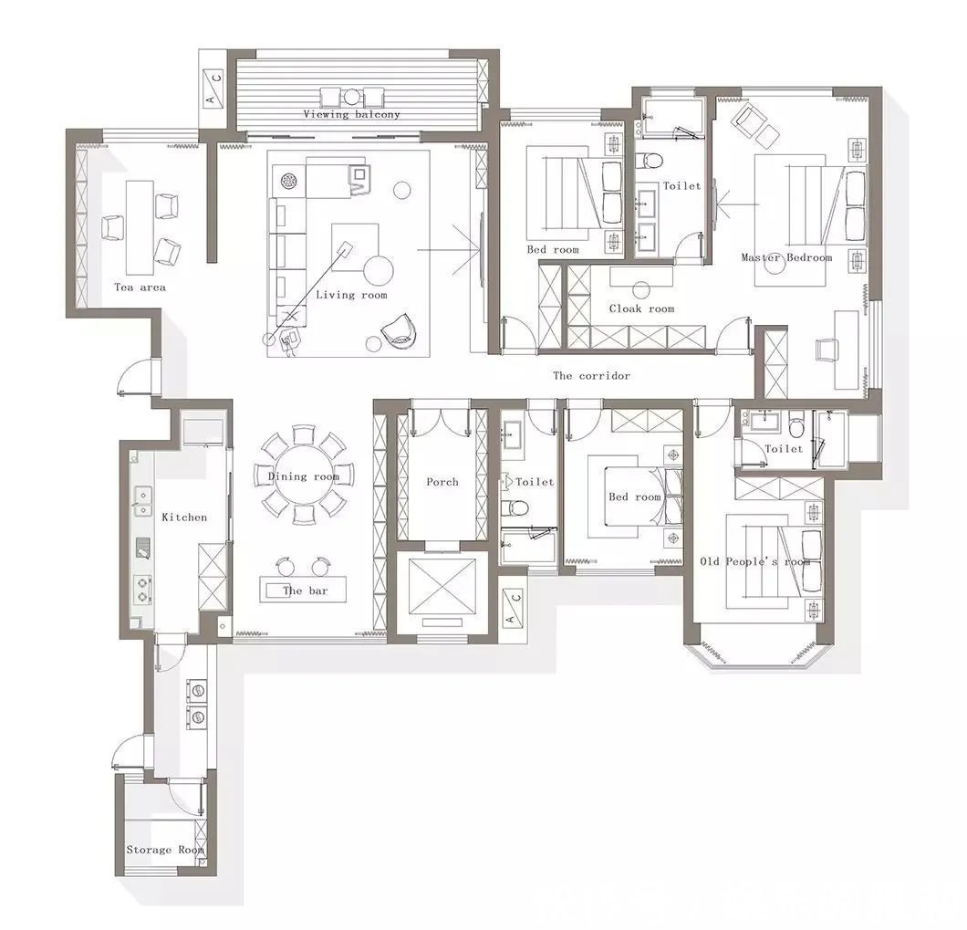 现代|262㎡现代简约大平层,简洁纯粹的空间,生活从容自然
