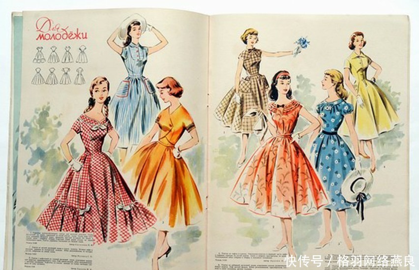 赫鲁晓夫|1957年的苏联时装杂志服装好漂亮模特好时髦