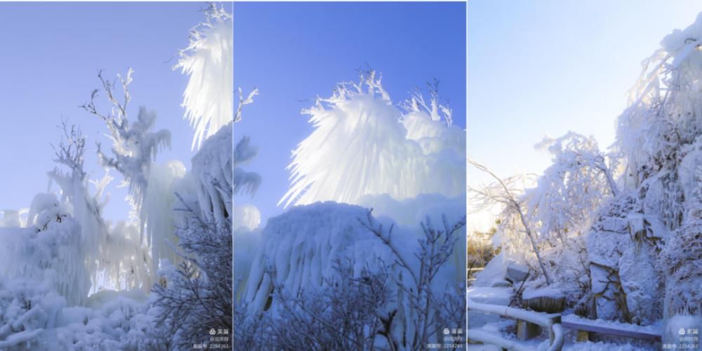 赏百米冰挂，观冰雪奇观！赶快来天蒙山打卡，惊艳你的朋友圈！