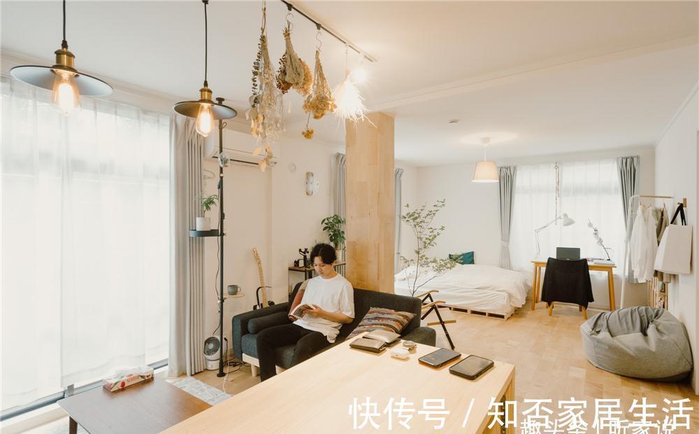 收纳|日本80后上班族独居小家：40㎡面积两室改一室，全开放式设计太赞