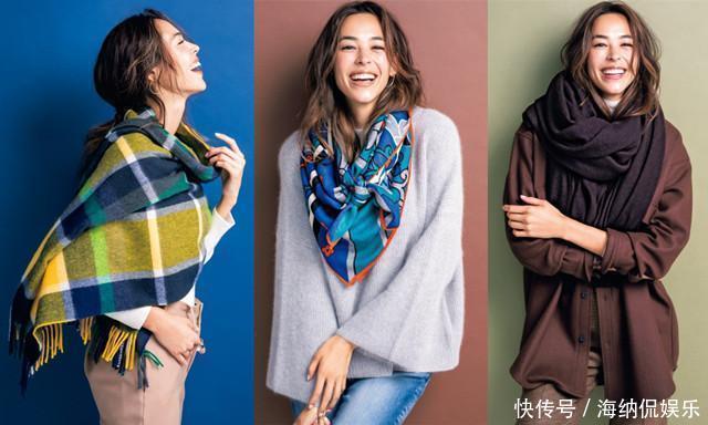 真服了日本女人会打扮，一条围巾戴出高级感，难怪冬日更迷人
