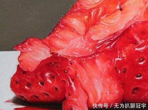 这位80后画家画一“坏草莓”,卖出20万,放大10倍看很真实