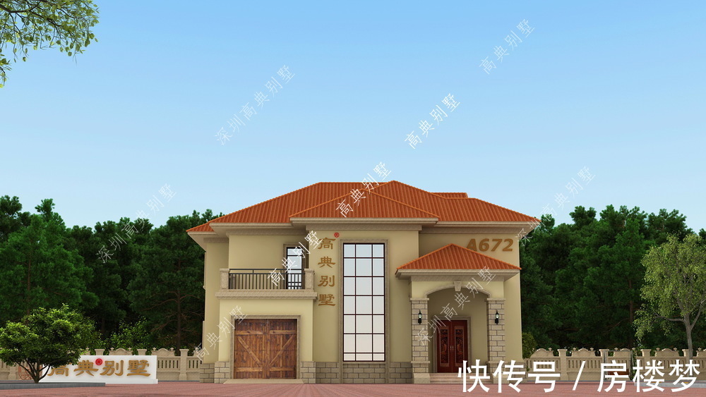 小别墅|这款欧式小别墅，户型漂亮又实用，价格也不贵。