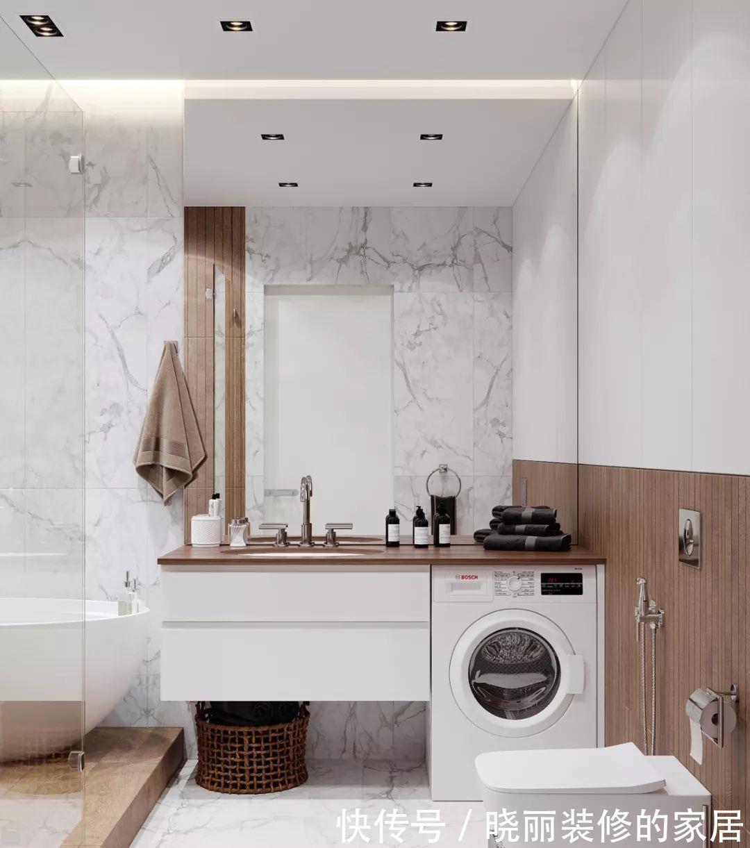 卫生间|5㎡的卫生间怎么放洗衣机？看完就知道了！