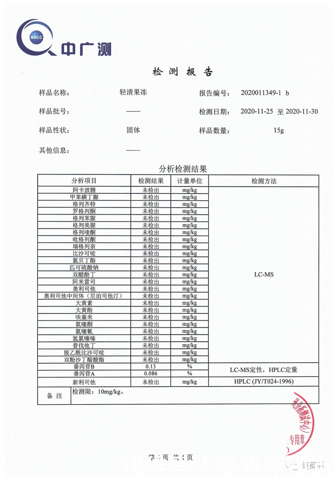 热卖|淘宝微商热卖的唯蜜瘦果冻非法添加泻药成分