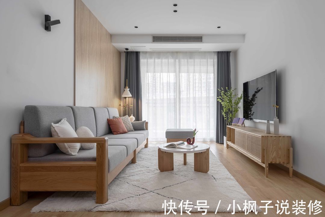 养眼|原木+白色,87㎡舒适养眼倍感亲切,给设计师点赞