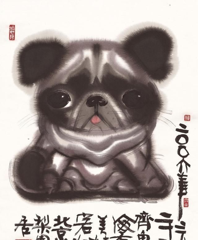 黄永玉|韩美林画的狗,黄永玉画的老鼠,童趣风格不比齐白石差