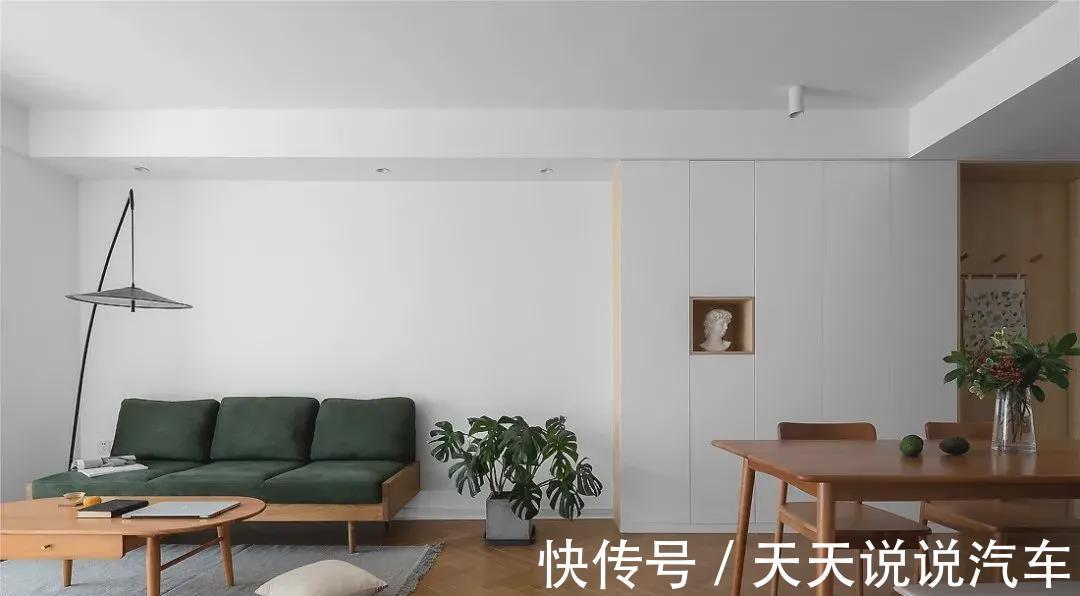 餐边柜+|96㎡简约北欧风，极简即美，这是什么神仙装修