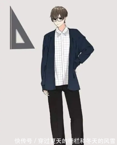 可爱|学习工具拟人化,圆规化身长裙少女,便利贴少年好帅