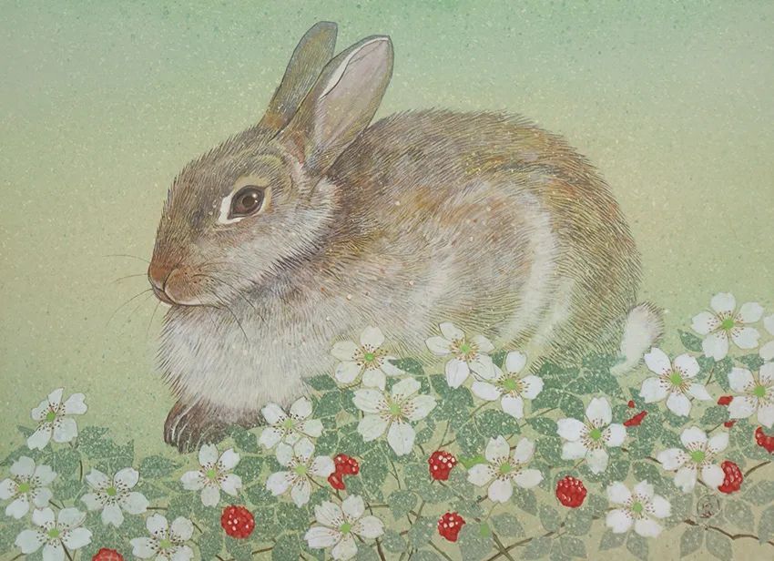 画家#这位日本画家的画有一种静谧的精致感,唤起一种沉思、空灵的感觉