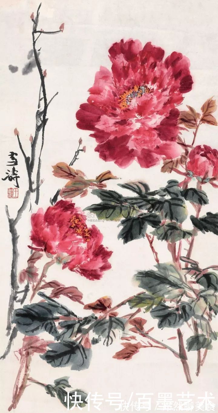 小写意@唯有牡丹真国色!小写意牡丹画150幅,美醉了