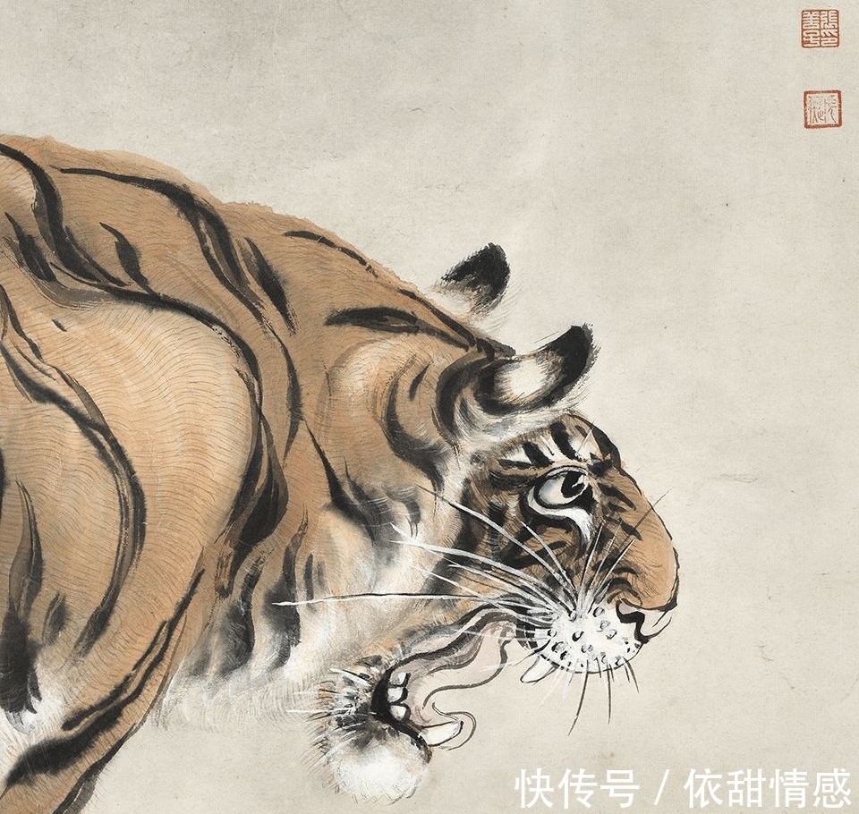 草泽@草泽起英雄,虎痴张善子画虎