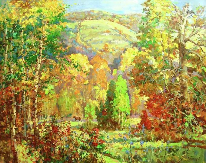 俄罗斯@浓郁的色彩,俄罗斯画家安德烈·米沙金的风景油画(一)