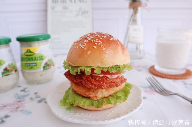 好吃|汉堡这样做,简单快手,一口下去满满都是料,比外卖好吃多了