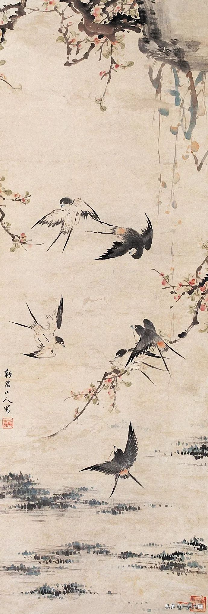 草虫&华岩的花鸟画，独辟蹊径，令人耳目一新