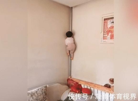 飞毛腿|“飞毛腿宝宝”爬暖气管火了，传说中的“三天不打上房揭瓦”？