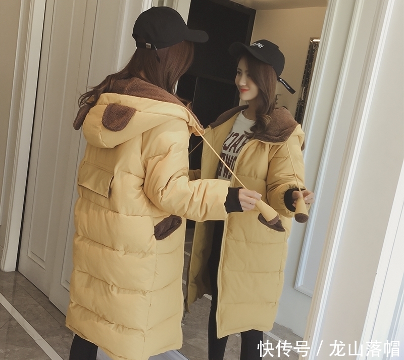 建议大家:羽绒服尽量选长款!再搭配一双踝靴,不打扮都美嫩