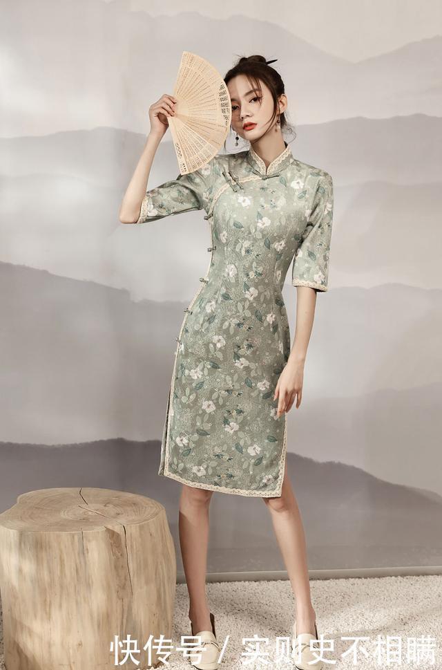 显瘦|旗袍是“妈妈装”国潮下的旗袍,时髦复古又显瘦!