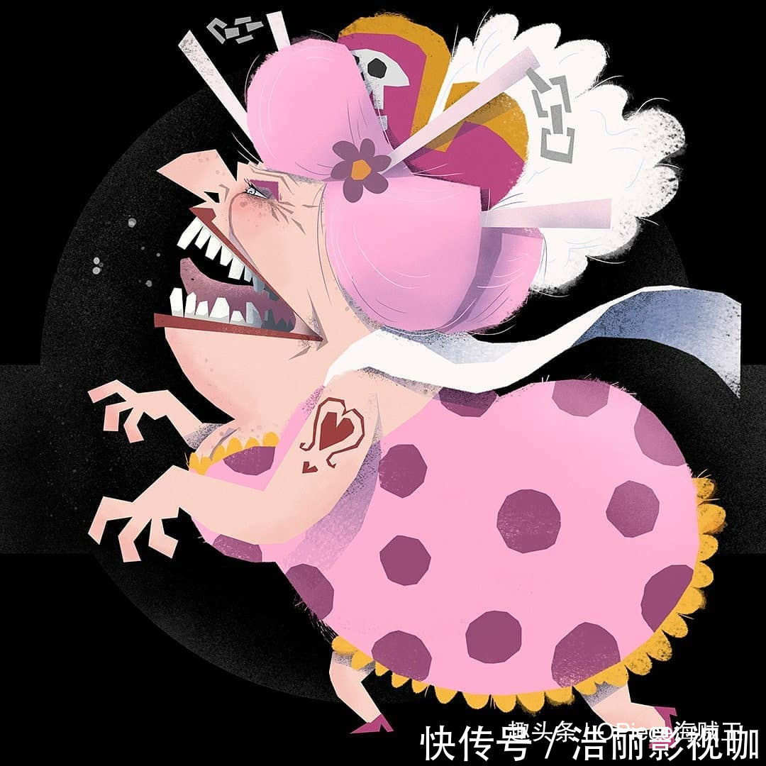 白胡子|海贼王暗黑童话风壁纸大妈姿势很妖娆，红发满身箭矢笑容满面！
