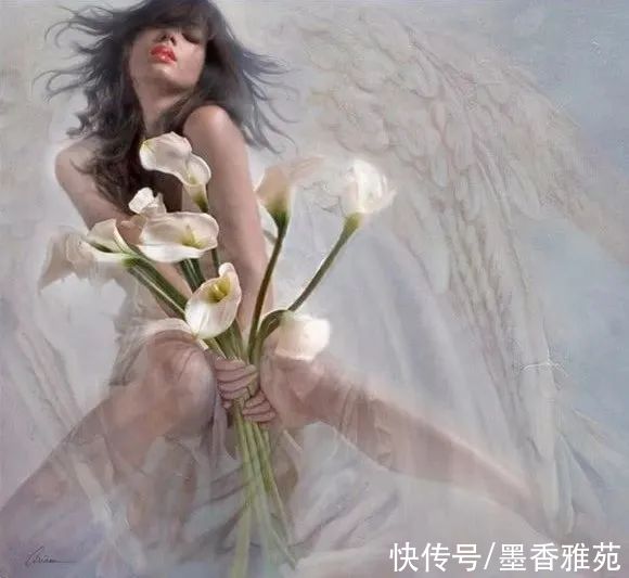 美国&美国性感美女油画,逼真动人