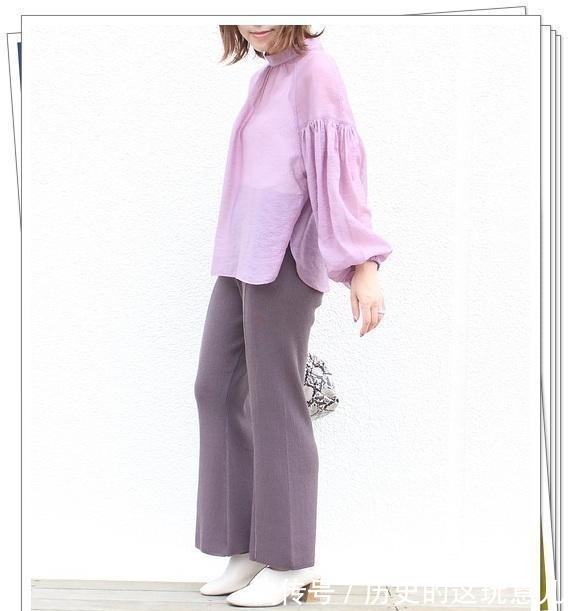 棕色 紫色上衣现在也很时髦,轻松完成秋季的优雅穿搭!