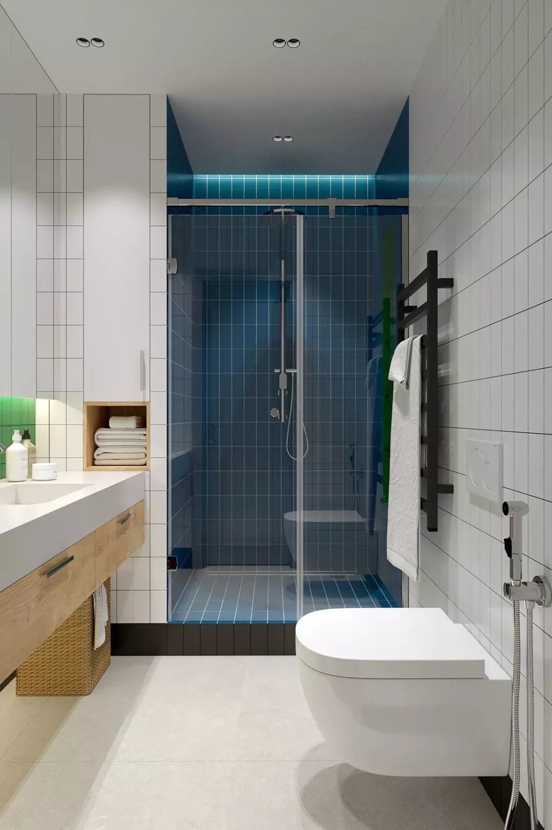 色彩斑斓|120㎡现代，色彩斑斓而时尚，空间高级有活力